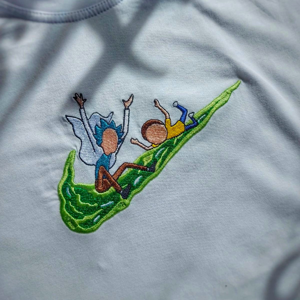 LIMITED Rick and Morty Slime Swoosh EMBROIDERED T-Shirt