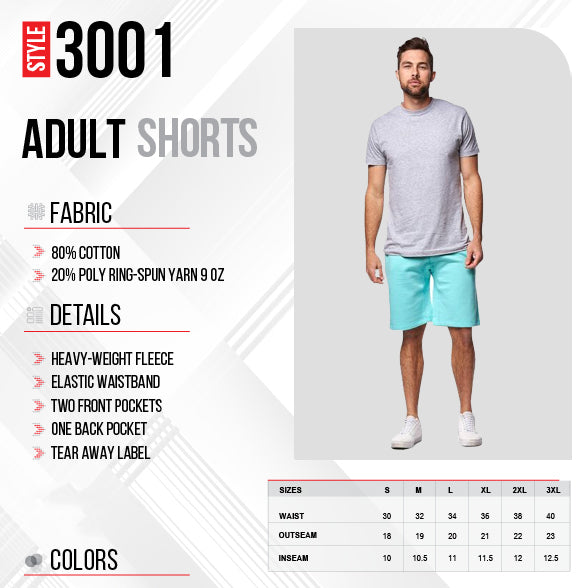 10-Pack 9 oz Unisex Adult Premium Ultra Heavy Weight Fleece Shorts True to Size Wholesale Pricing