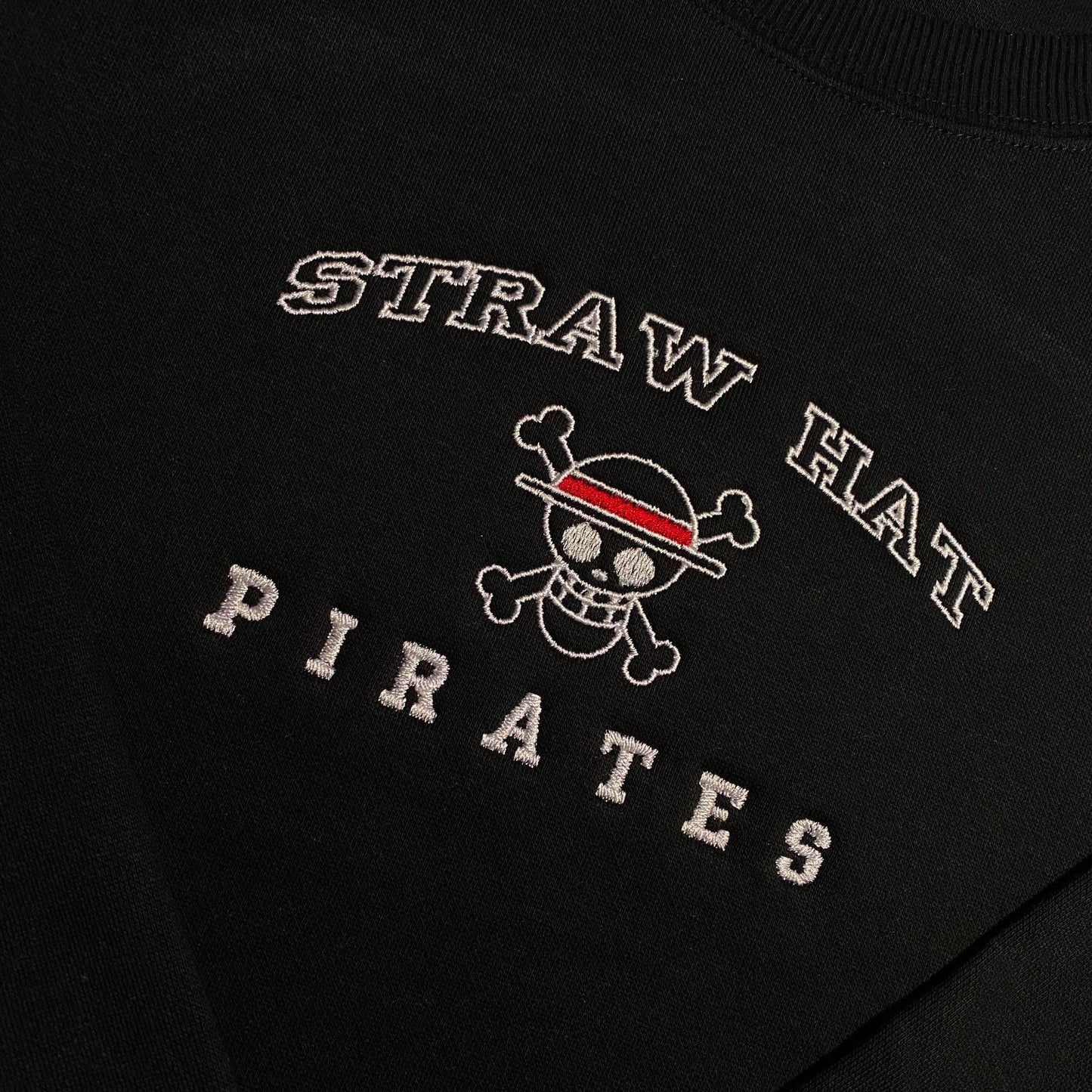 One Piece Straw Hat Pirates Embroidered Sweatshirt/Crewneck