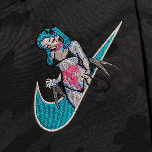 LIMITED Cyberpunk Devil Rebecca Gyat EMBROIDERED GYM HOODIE