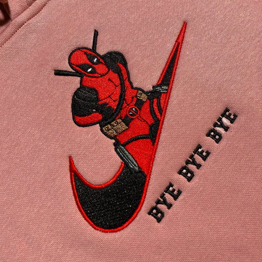 LIMITED Deadpool X Bye Bye Bye EMBROIDERED GYM HOODIE