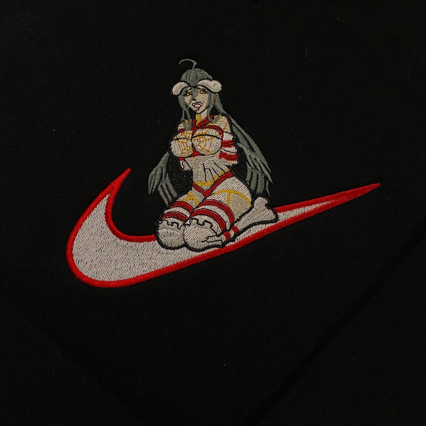 LIMITED Overlord Albedo Gyat EMBROIDERED ANIME HOODIE