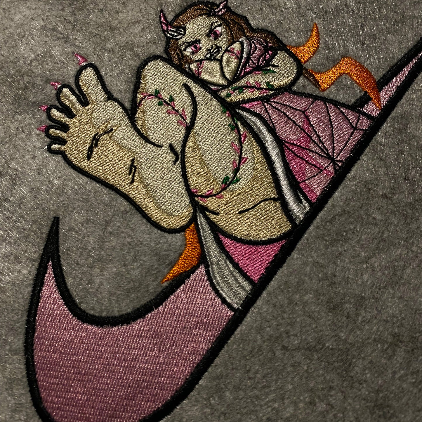 LIMITED Demon Nezuko Gyat EMBROIDERED GYM HOODIE