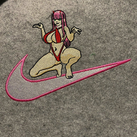 LIMITED Zero Two Squat Gyat EMBROIDERED T-Shirt