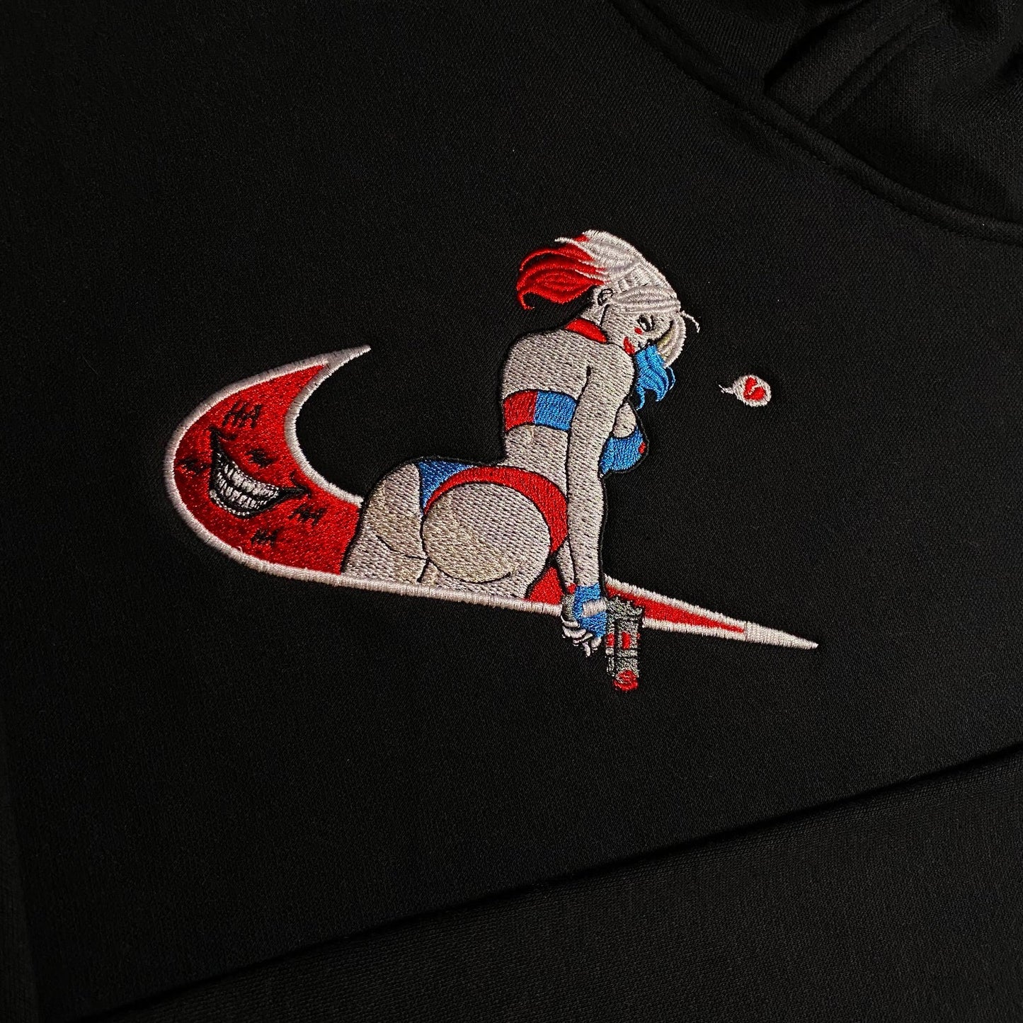 LIMITED Harley Quinn Gyat EMBROIDERED GYM HOODIE