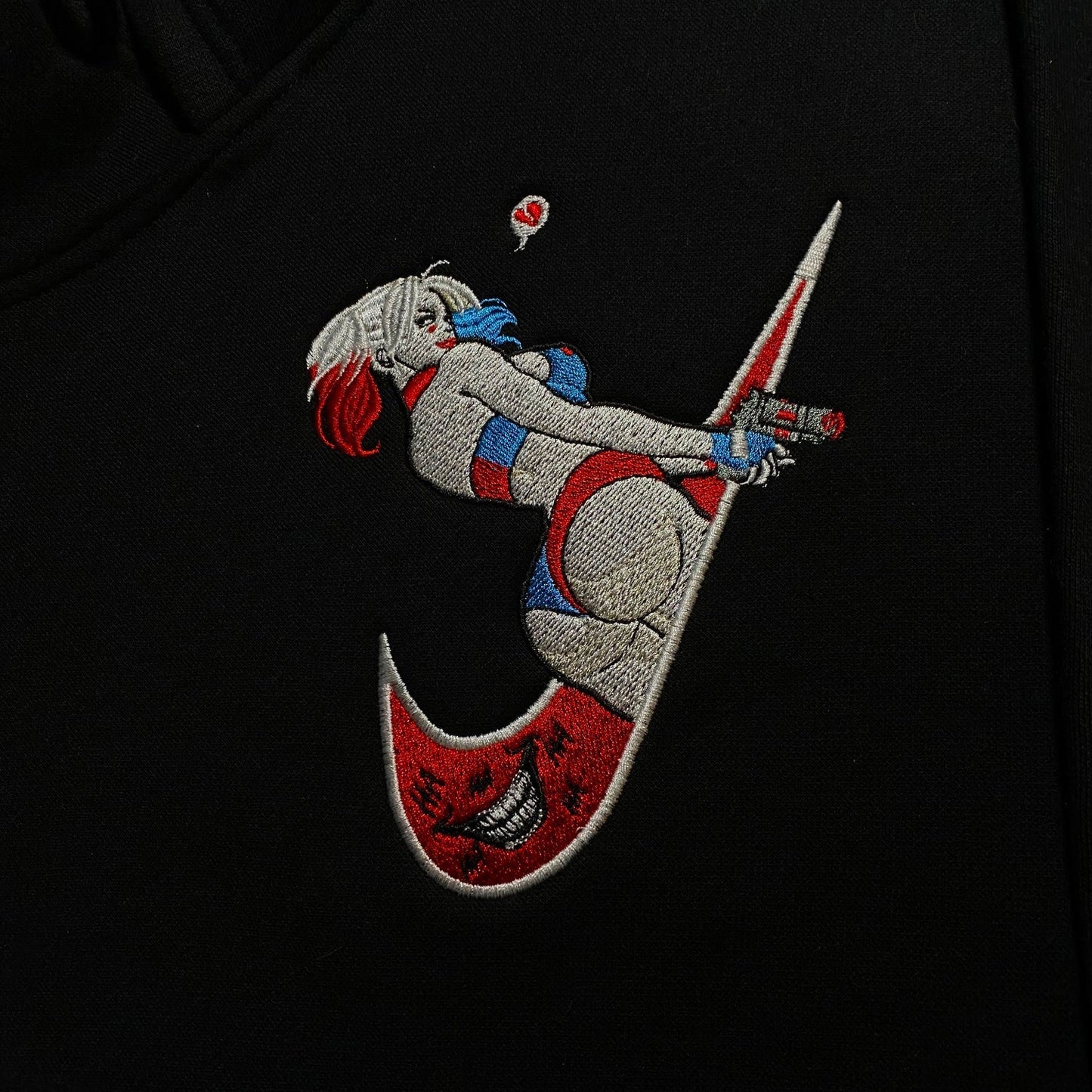 LIMITED Harley Quinn Gyat EMBROIDERED GYM HOODIE