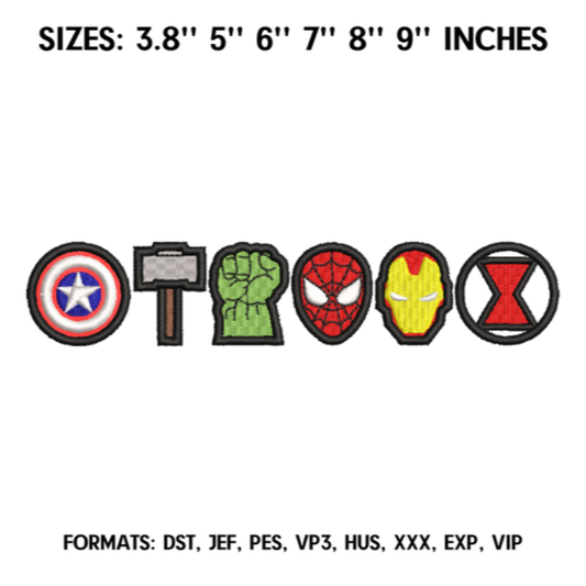 Super Hero Embroidery File