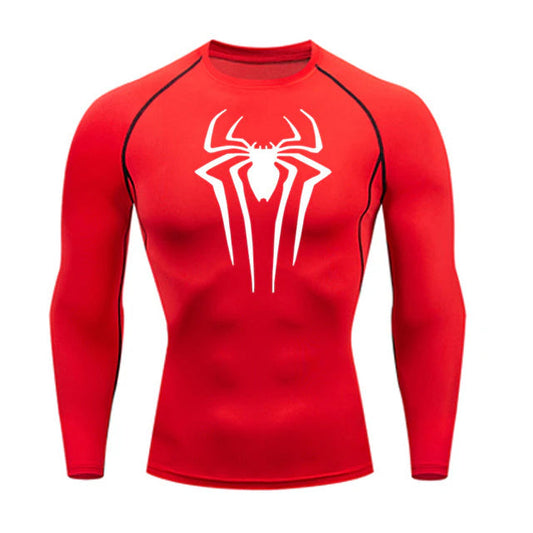 Spiderman Inspired Athletic Compression Shirt