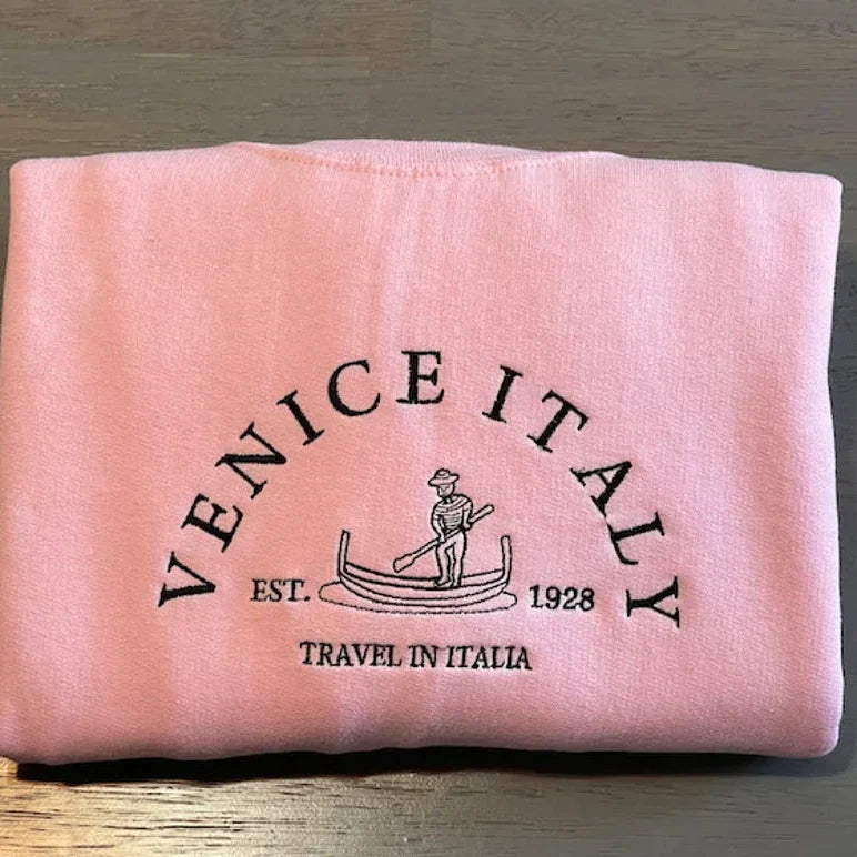 Limited Venice Italy Embroidered Sweatshirt/Crewneck
